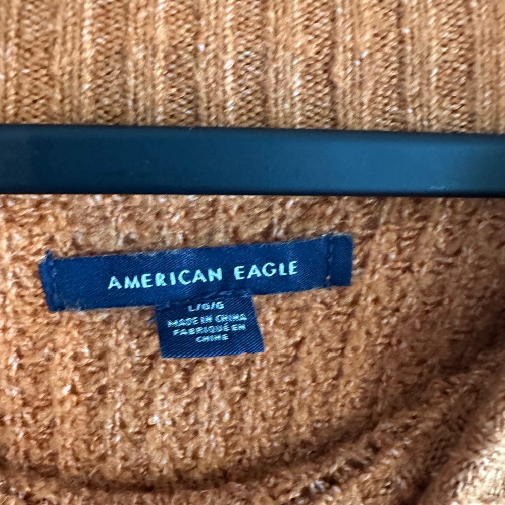 Orange Knit Sweater Large American Eagle - Picture 4 of 4